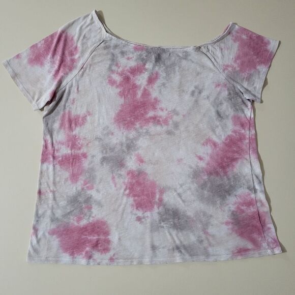 Torrid Women's Tie Dye Off-Shoulder Short Sleeve Pullover Top - Picture 5 of 14